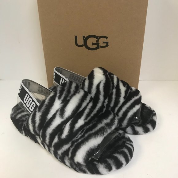 UGG Shoes - UGG Fluff Yeah Slide Zebra Slipper